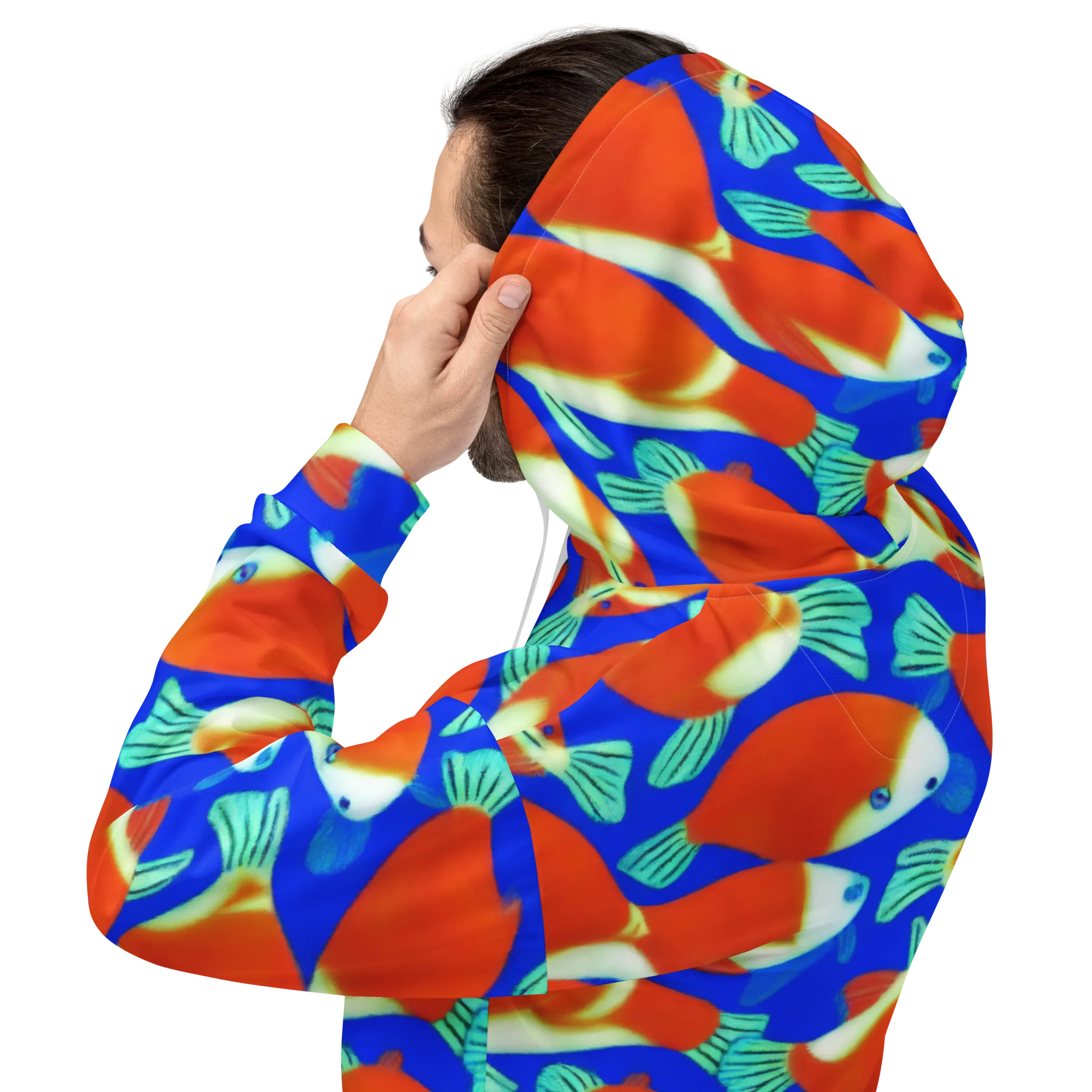 Electric Koi on Hoodie — Back