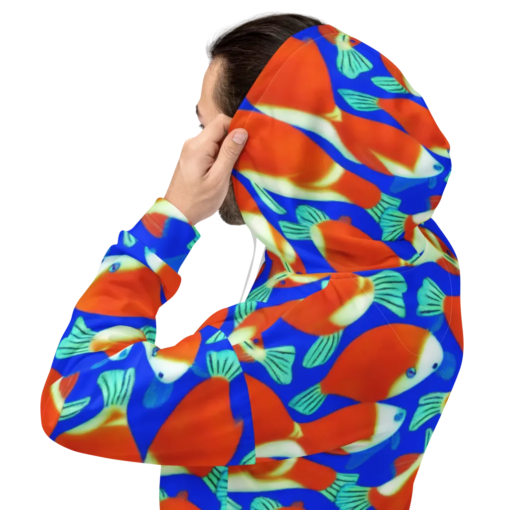 Electric Koi on Hoodie — Back