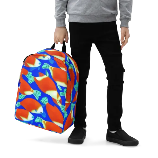 Electric Koi on a Minimalist Backpack
