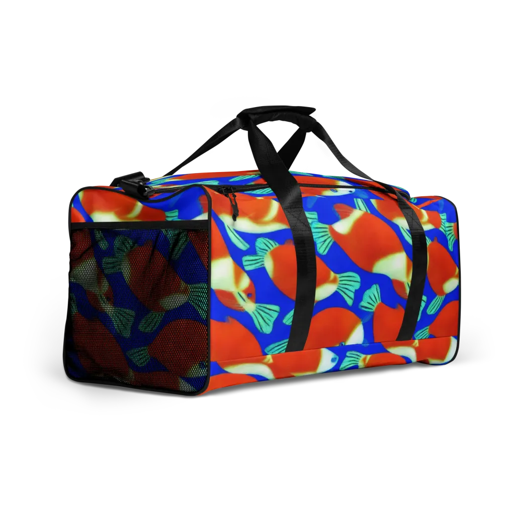 Electric Koi on Duffle Bag — Right Front