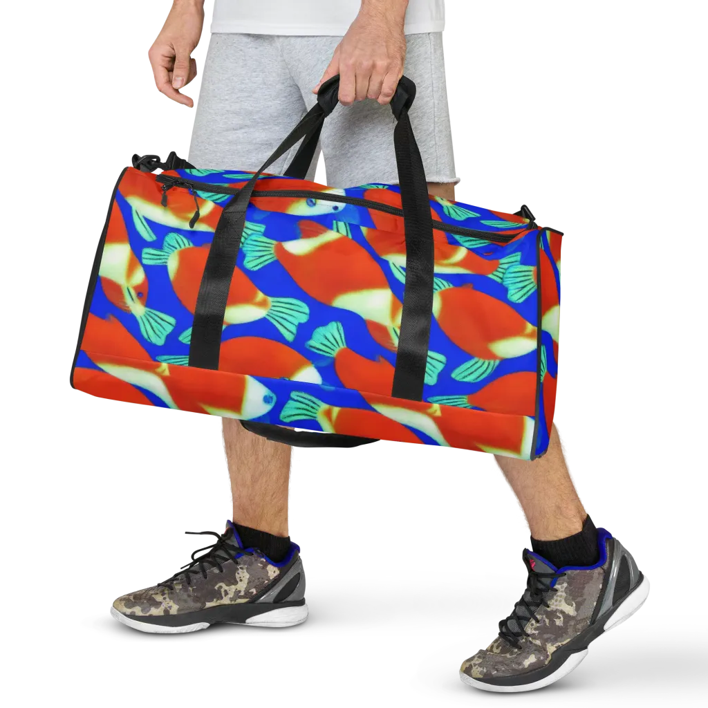 Electric Koi on Duffle Bag — Front