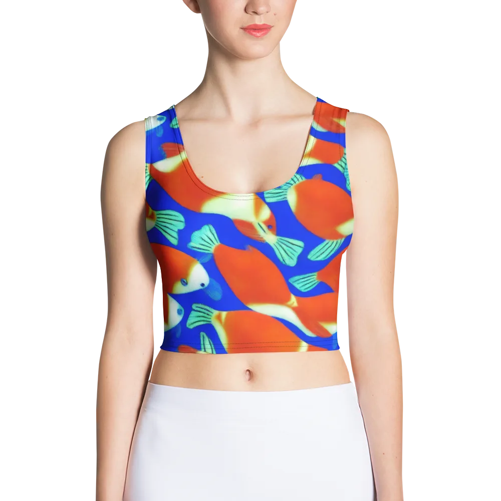 Electric Koi on Crop Top — Front