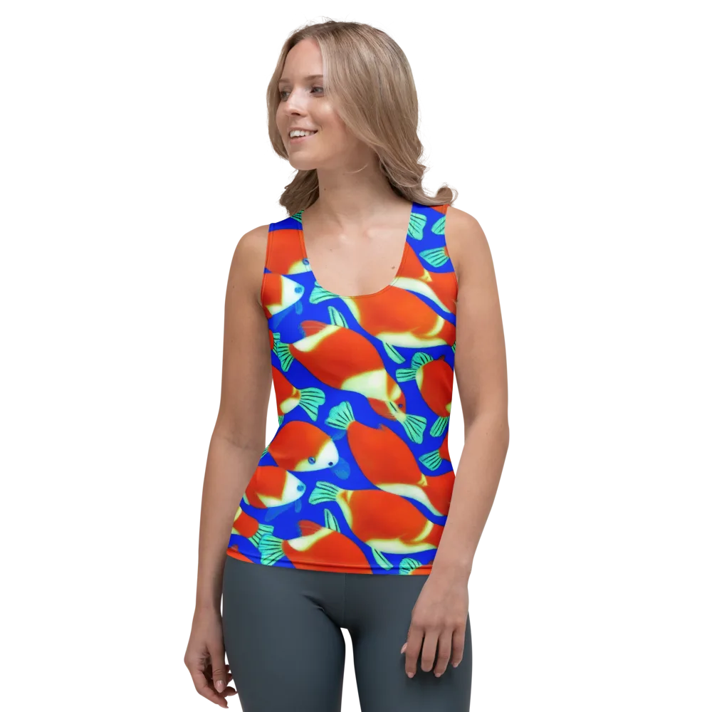 Electric Koi on Women's Tank Top — Front