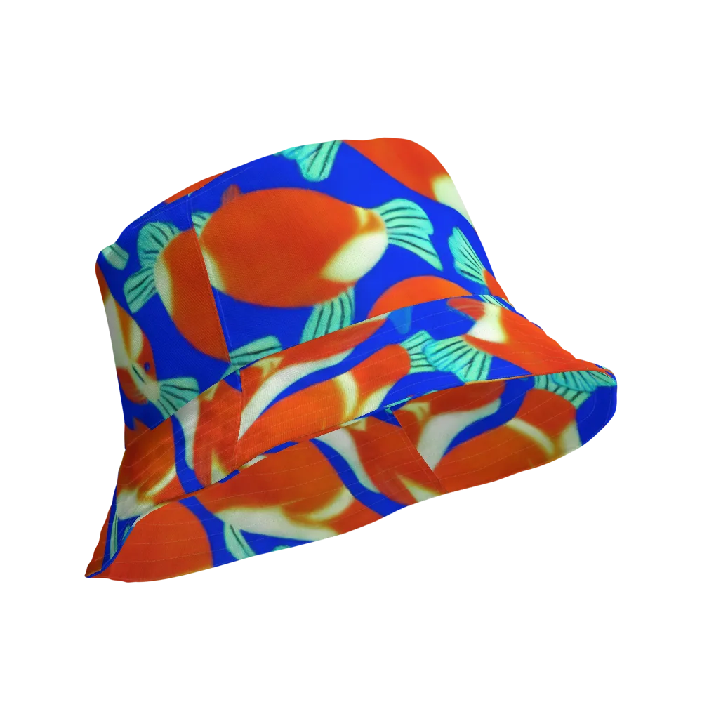 Electric Koi on Reversible Bucket Hat — Product details Outside