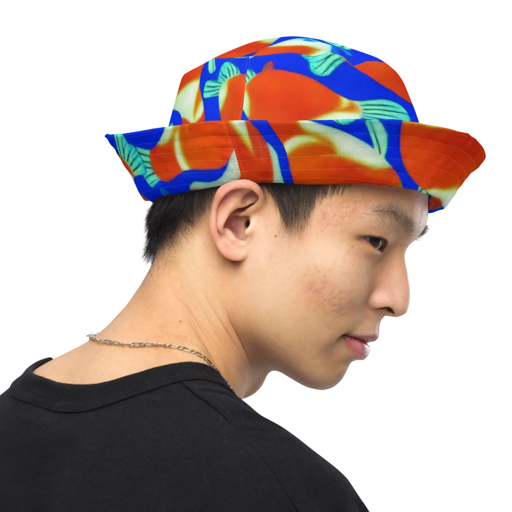 Electric Koi on Reversible Bucket Hat — Right Outside