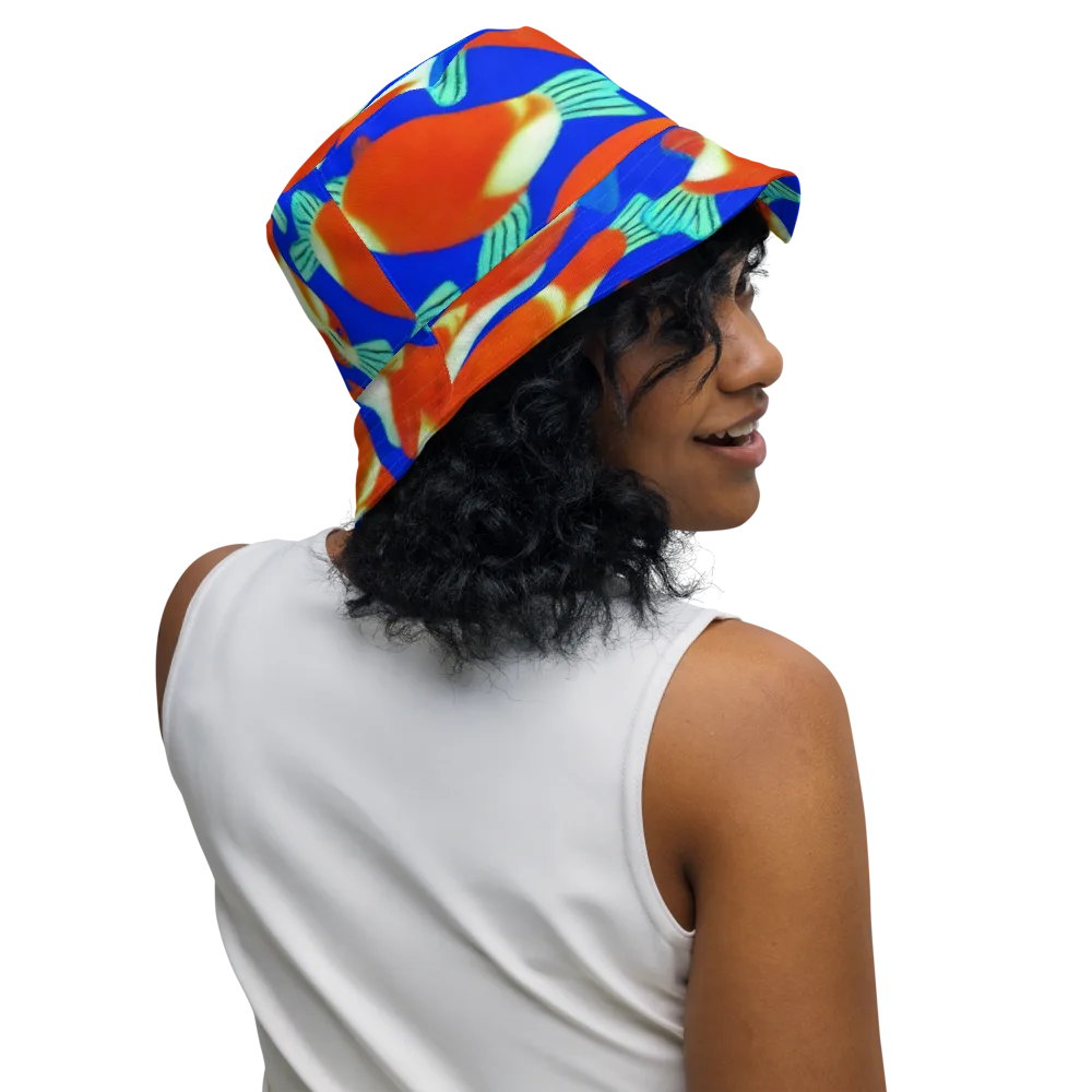 Electric Koi on Reversible Bucket Hat — Right Outside