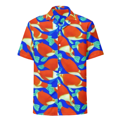 Electric Koi on a Button Shirt