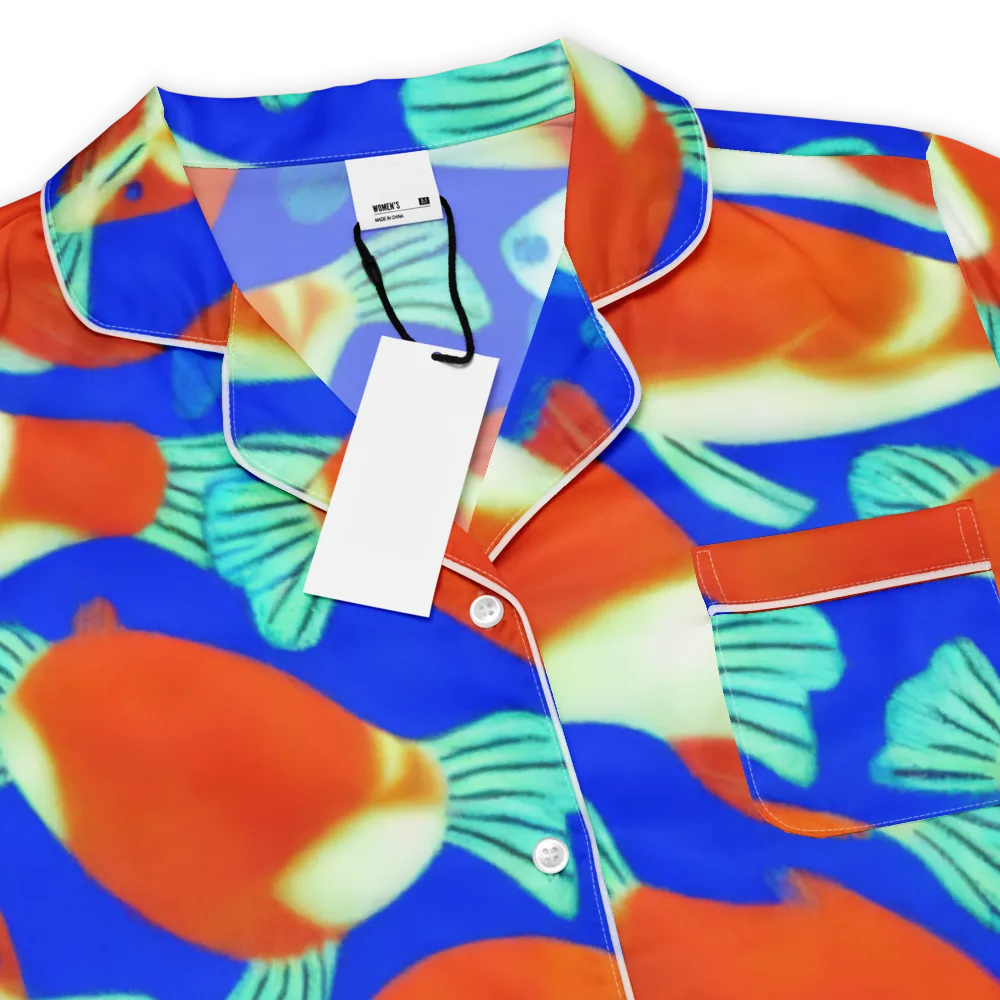 Electric Koi on Women's Short Sleeve Pajama Top — Product details