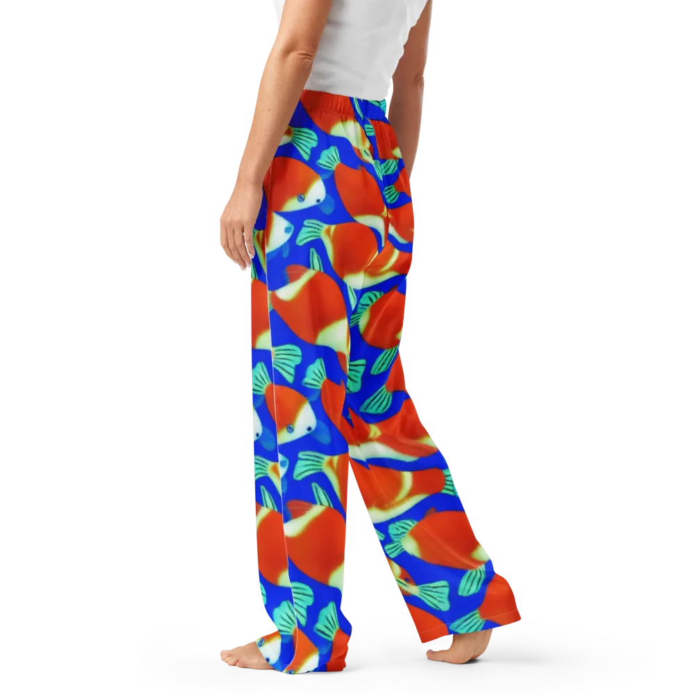 Electric Koi on Women's Pajama Pants — Left