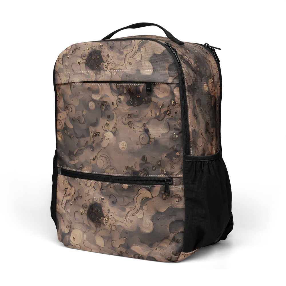 Sepia Whirlpool on Utility Backpack — Left Front