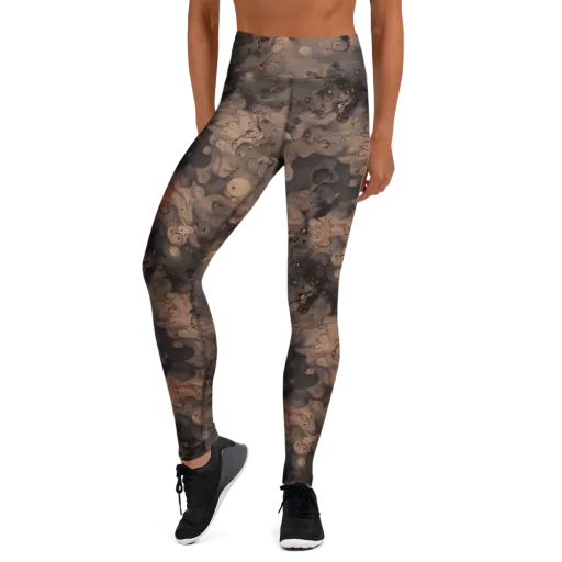Sepia Whirlpool on a Yoga Leggings