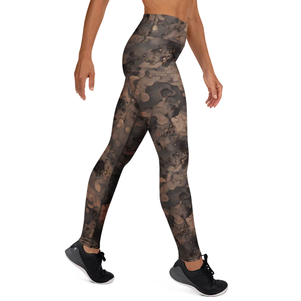 Sepia Whirlpool on Yoga Leggings — Right