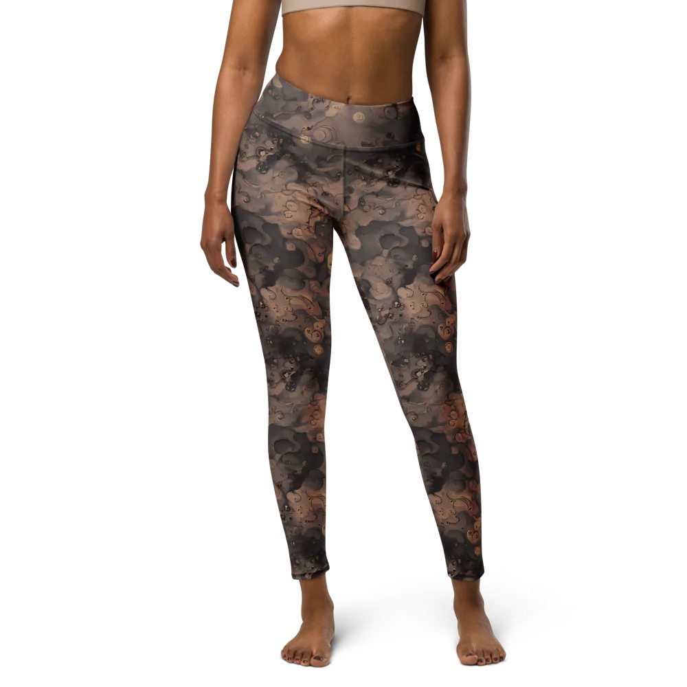 Sepia Whirlpool on Yoga Leggings — Front