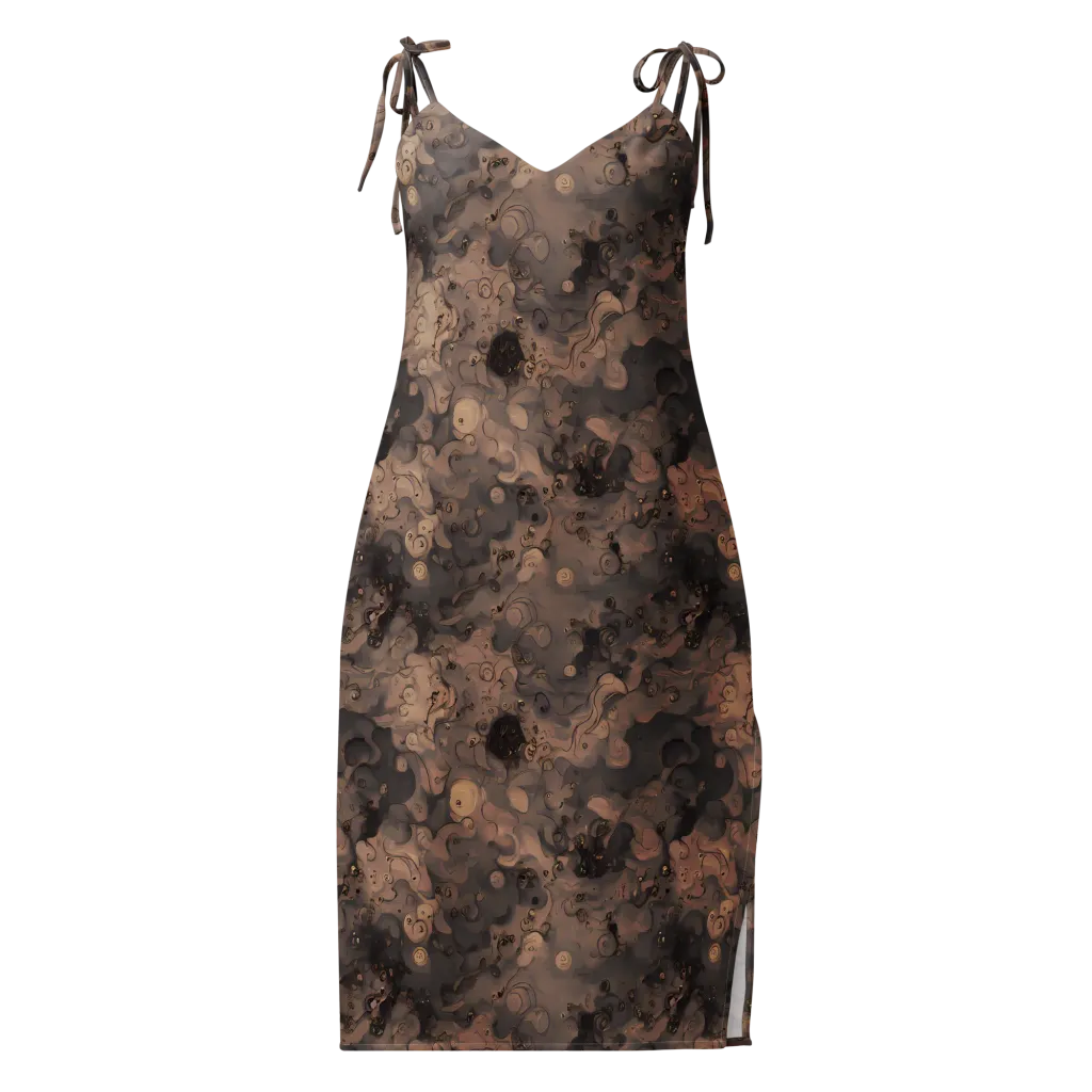 Sepia Whirlpool on Slip Dress — Front