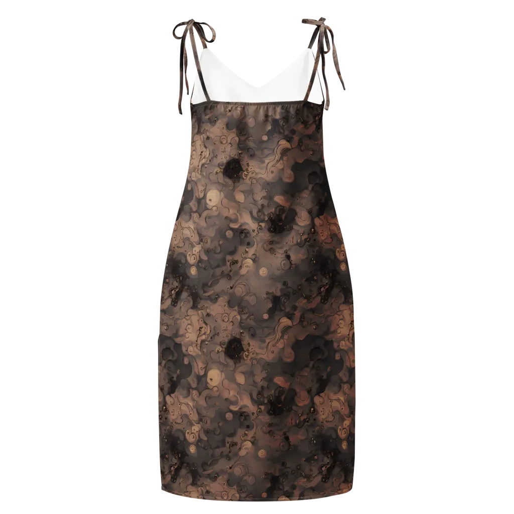 Sepia Whirlpool on Slip Dress — Back