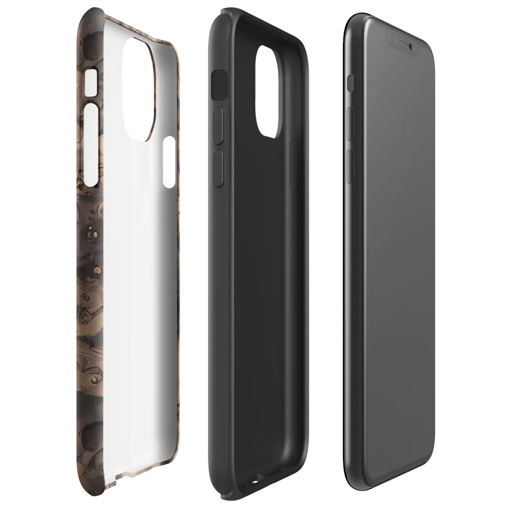 Sepia Whirlpool on Tough Case for iPhone® — Right