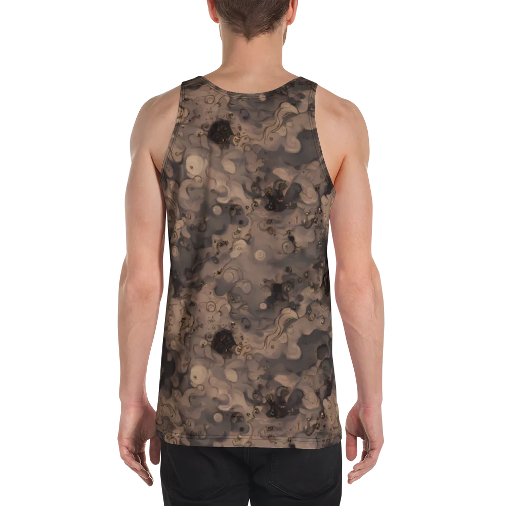 Sepia Whirlpool on Men's Tank Top — Back
