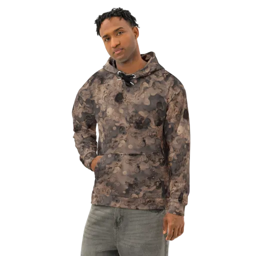 Sepia Whirlpool on a Cotton Hoodie