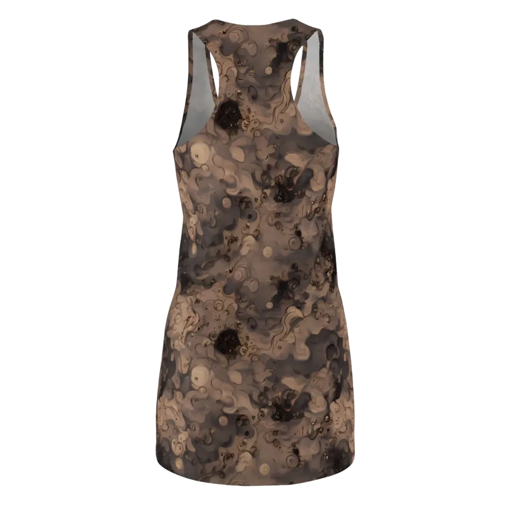 Sepia Whirlpool on Racerback Dress — Back
