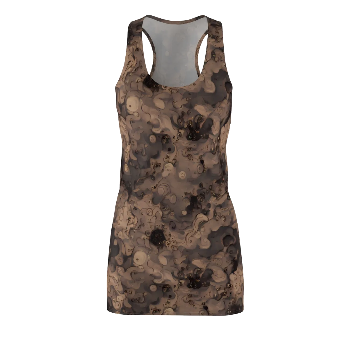 Sepia Whirlpool on Racerback Dress — Front