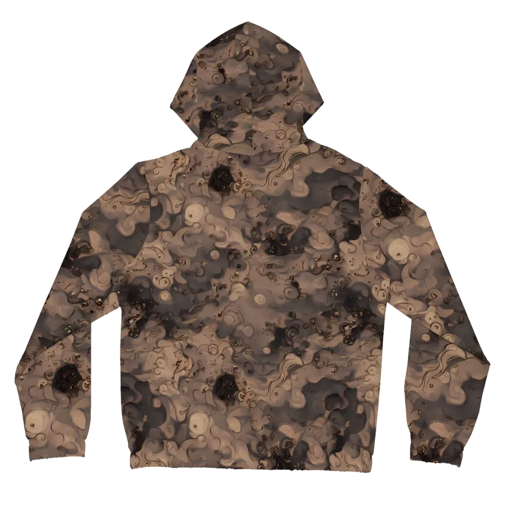 Sepia Whirlpool on Women's Full-Zip Hoodie — Back