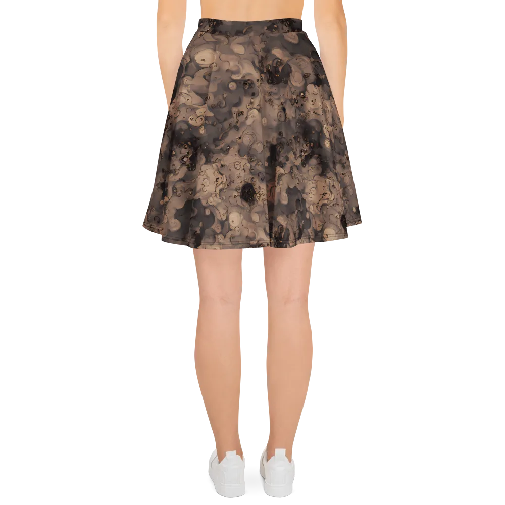 Sepia Whirlpool on Skater Skirt — Back