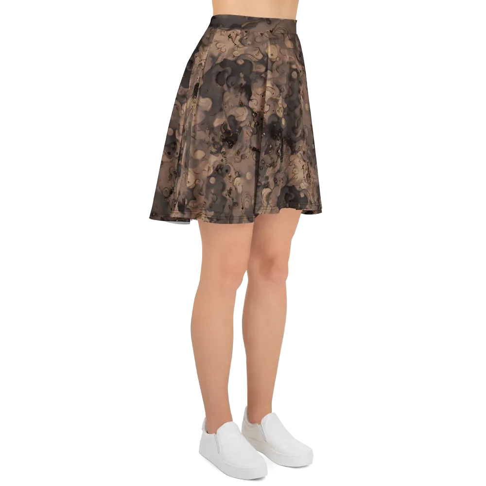 Sepia Whirlpool on Skater Skirt — Right