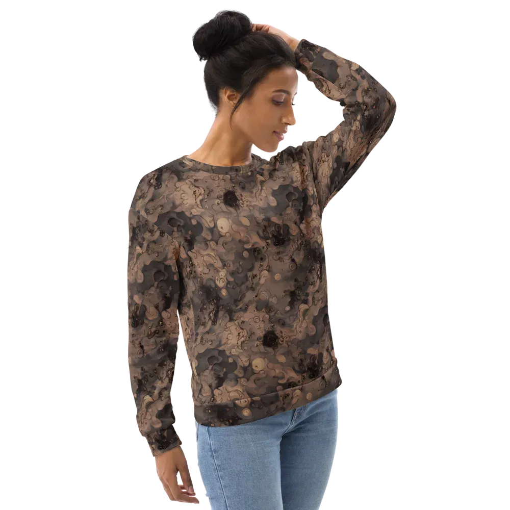Sepia Whirlpool on Sweatshirt — Right Front