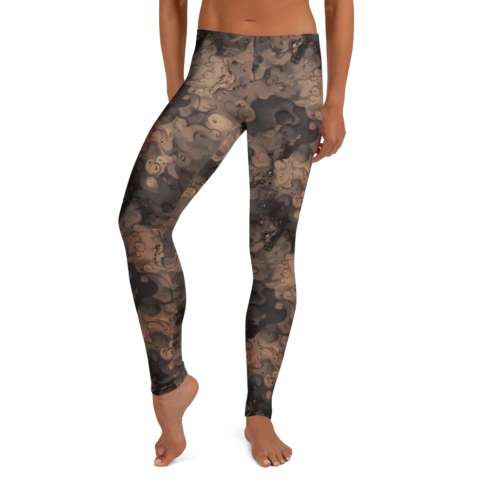 Sepia Whirlpool on Leggings — Front