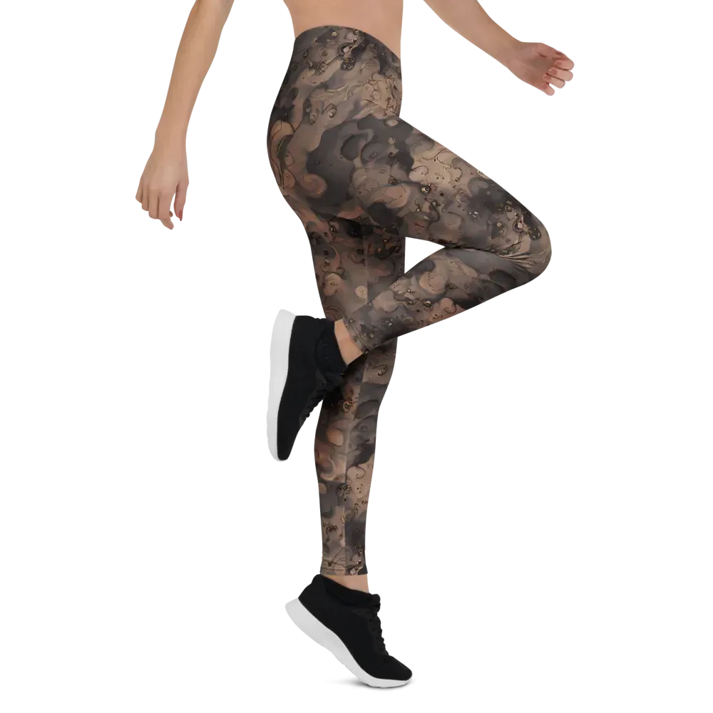 Sepia Whirlpool on Leggings — Right