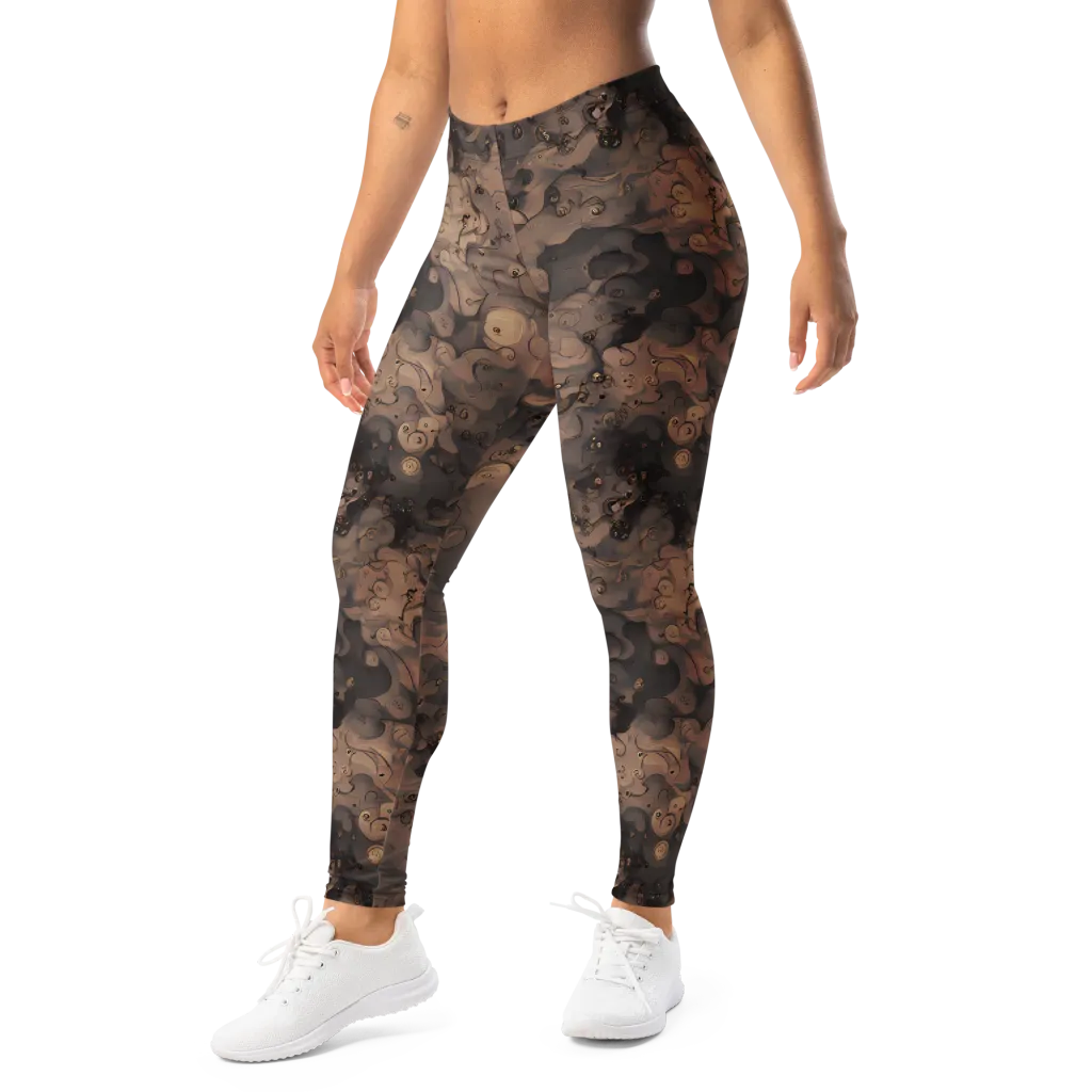 Sepia Whirlpool on Leggings — Left Front