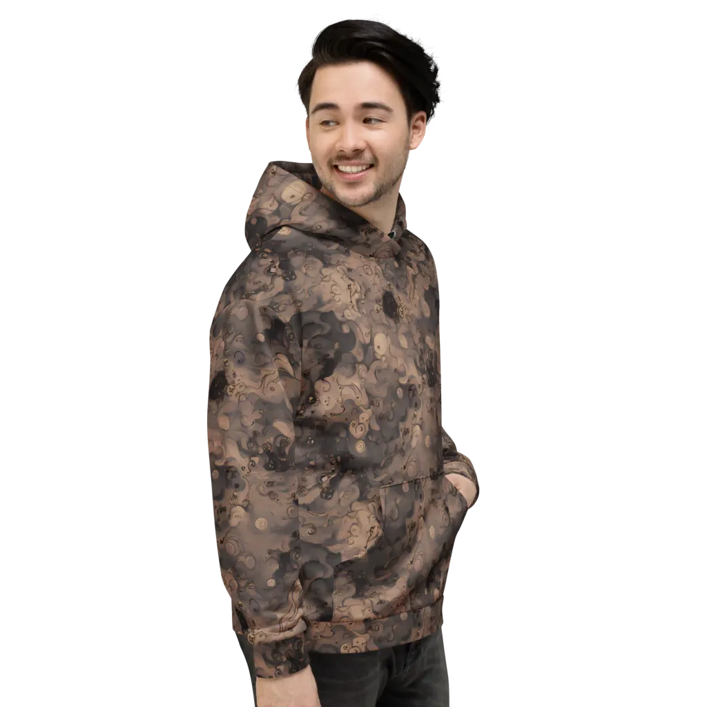 Sepia Whirlpool on Hoodie — Right