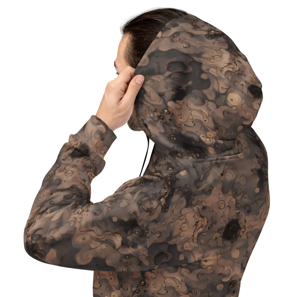 Sepia Whirlpool on Hoodie — Back