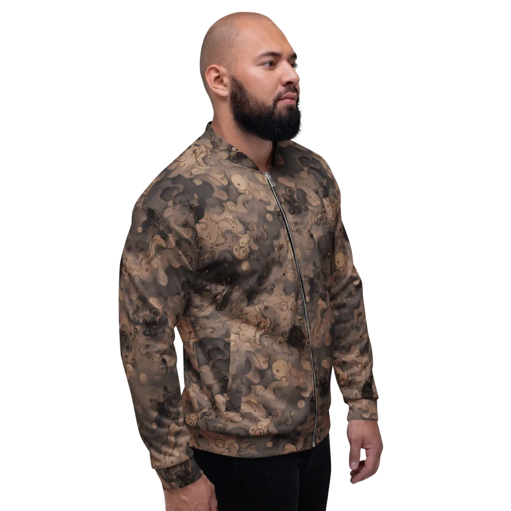 Sepia Whirlpool on Bomber Jacket — Right