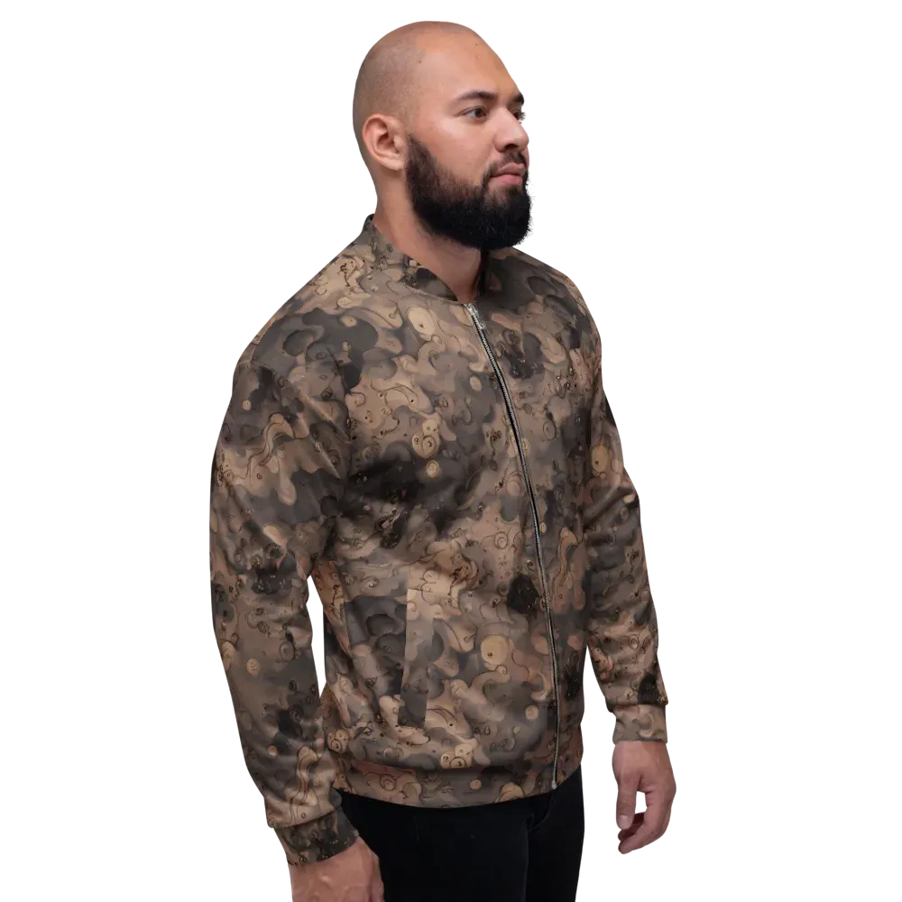 Sepia Whirlpool on Bomber Jacket — Right