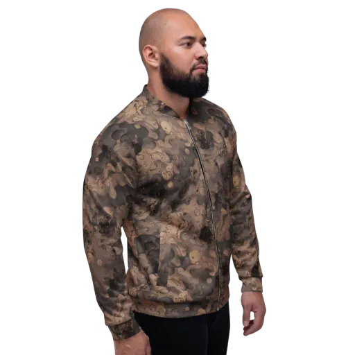 Sepia Whirlpool on a Bomber Jacket