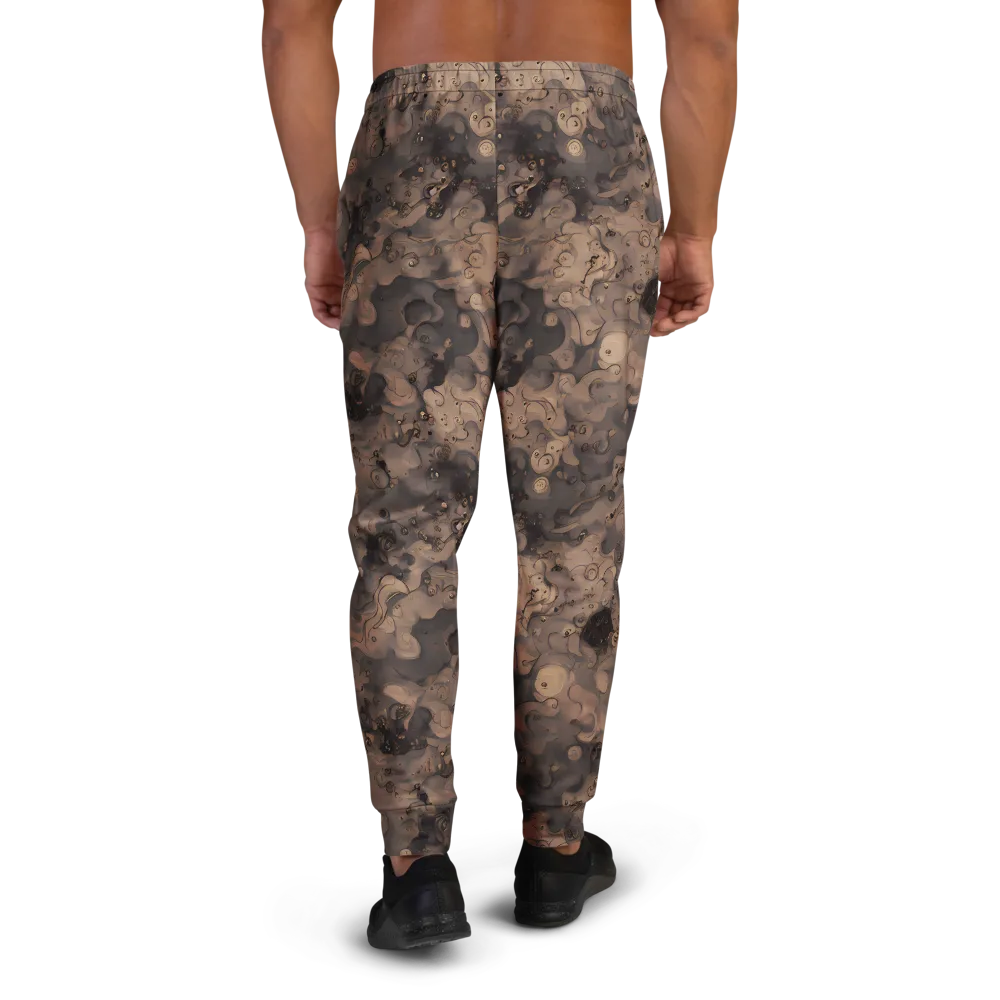 Sepia Whirlpool on Men's Joggers — Back
