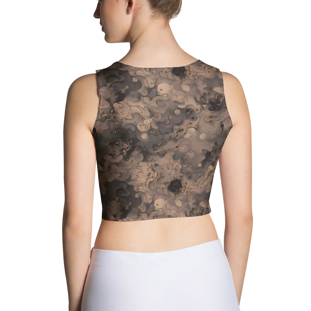 Sepia Whirlpool on Crop Top — Back
