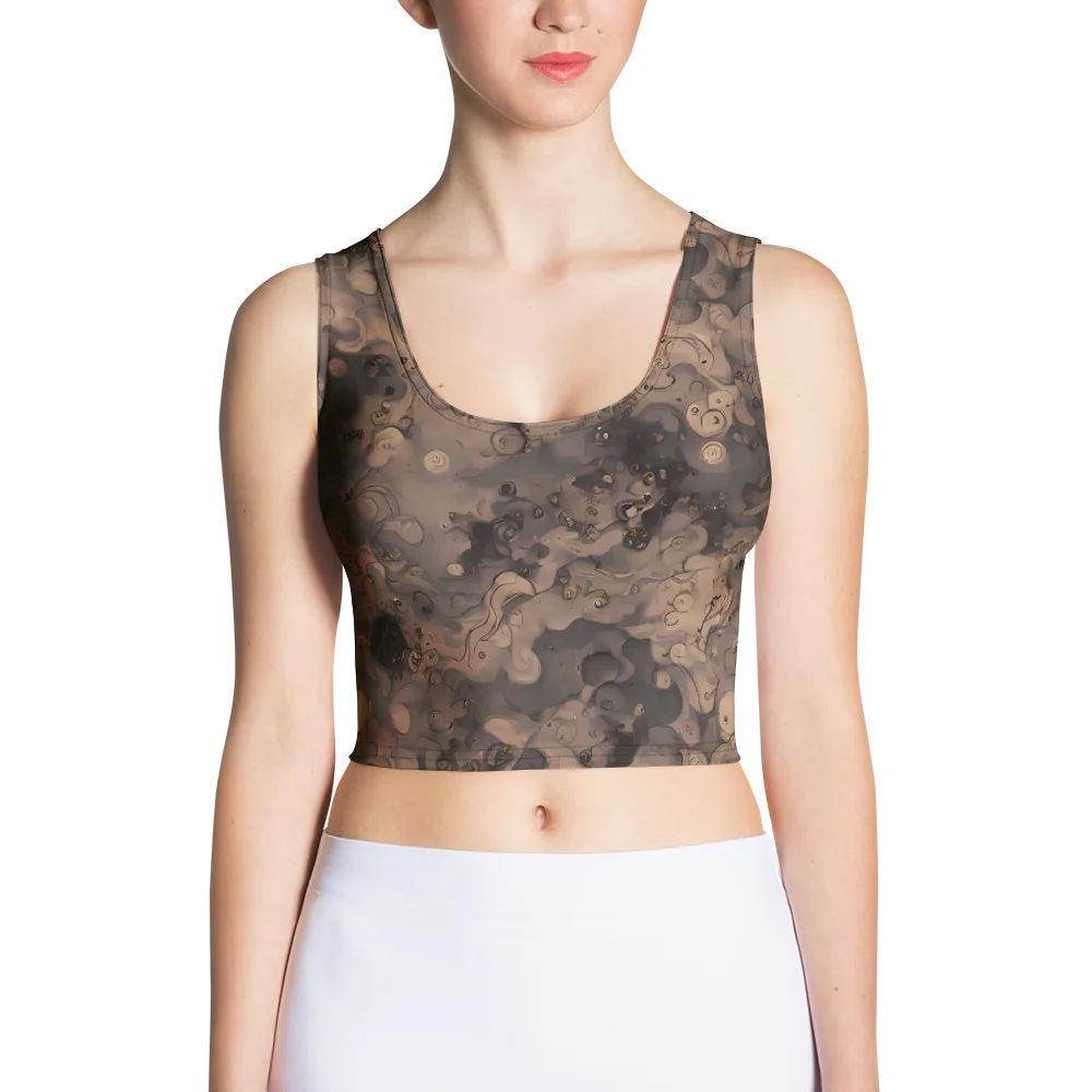 Sepia Whirlpool on Crop Top — Front