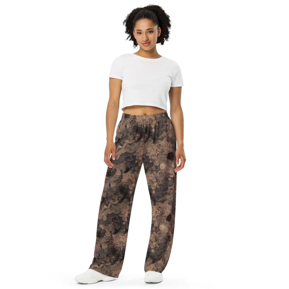 Sepia Whirlpool on Wide-Leg Pants — Front