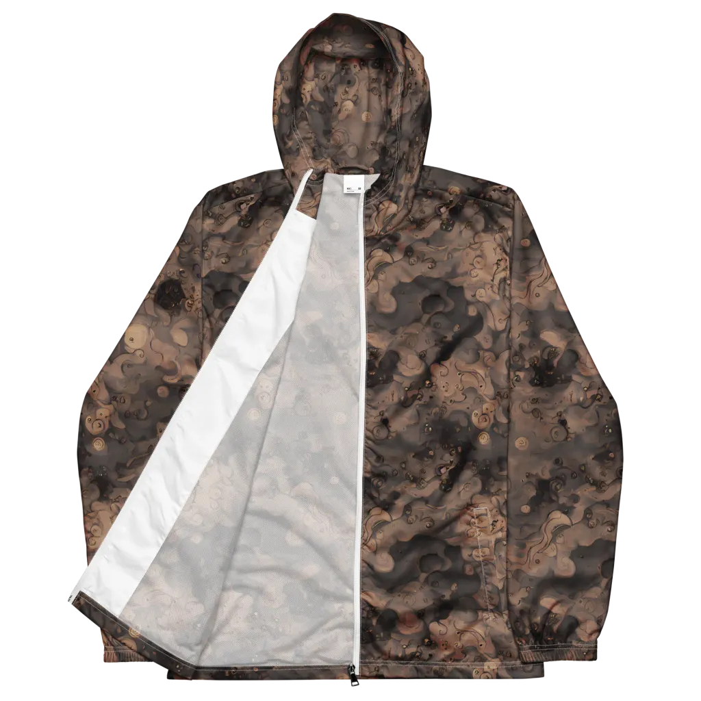 Sepia Whirlpool on Men's Windbreaker — Front