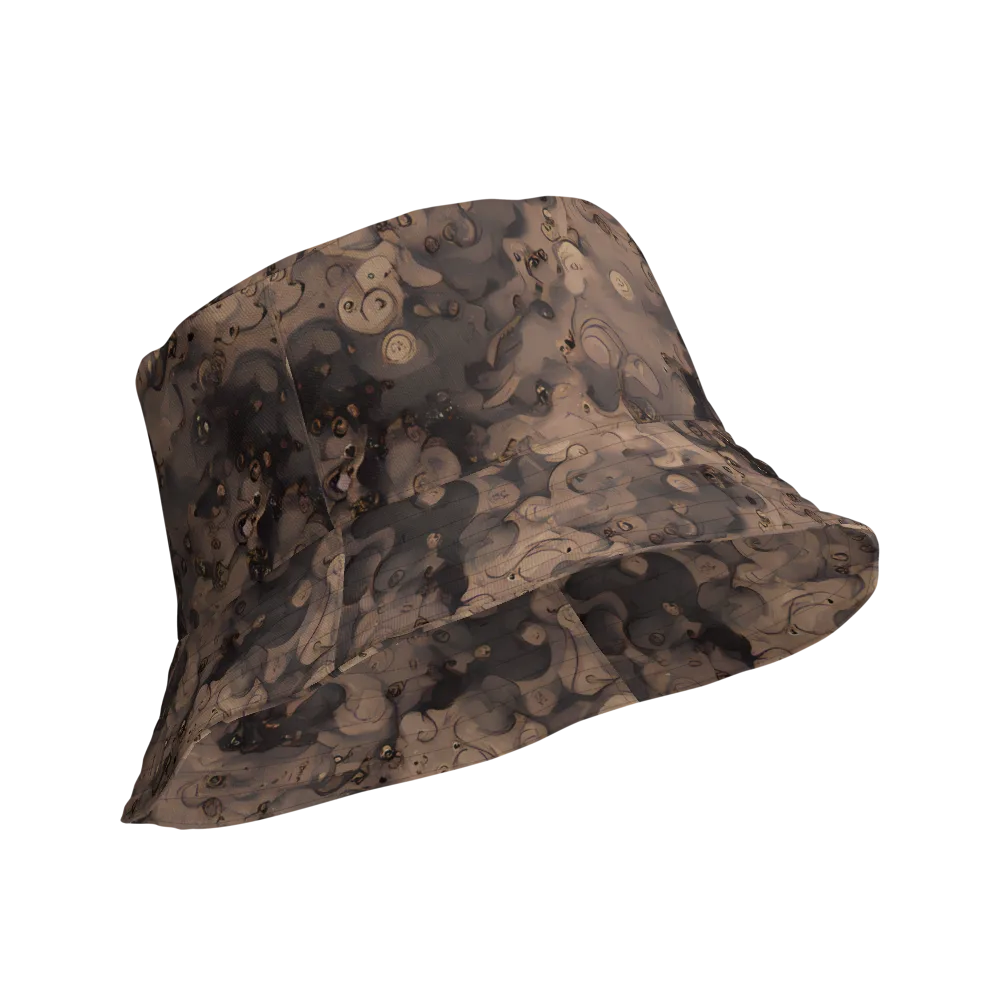 Sepia Whirlpool on Reversible Bucket Hat — Product details Outside