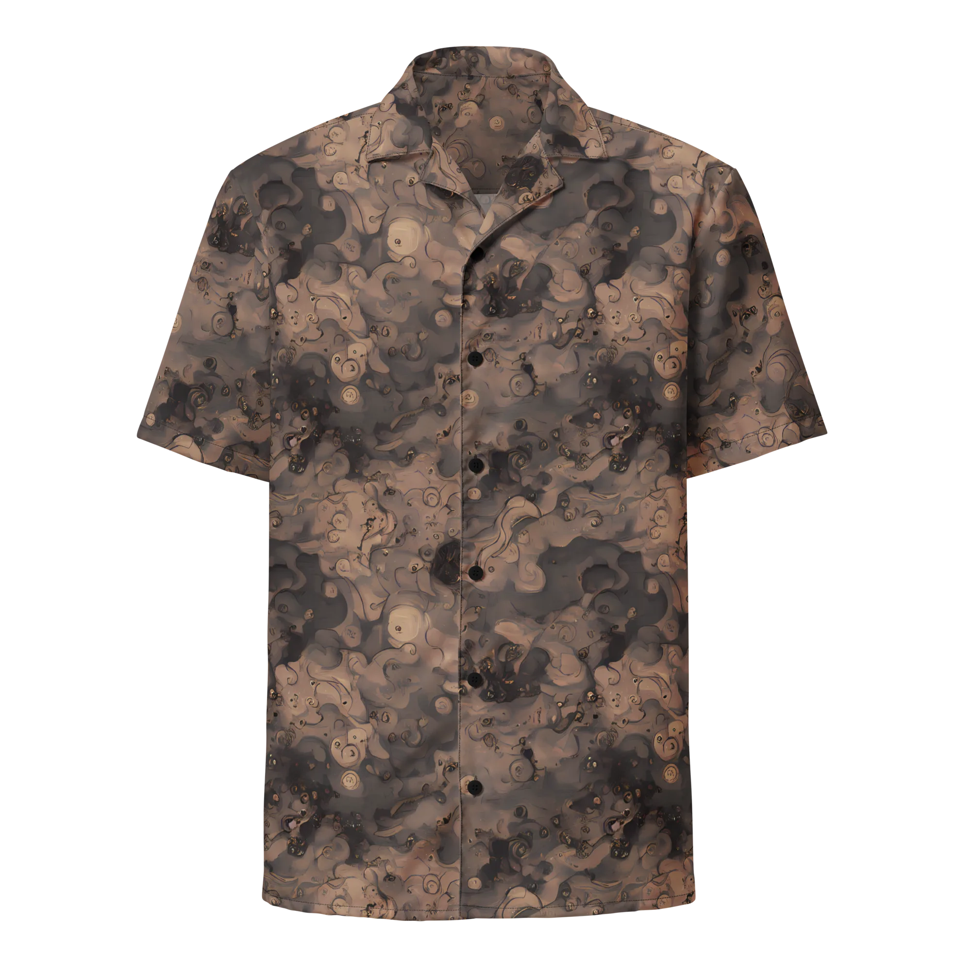 Sepia Whirlpool on Button Shirt — Front