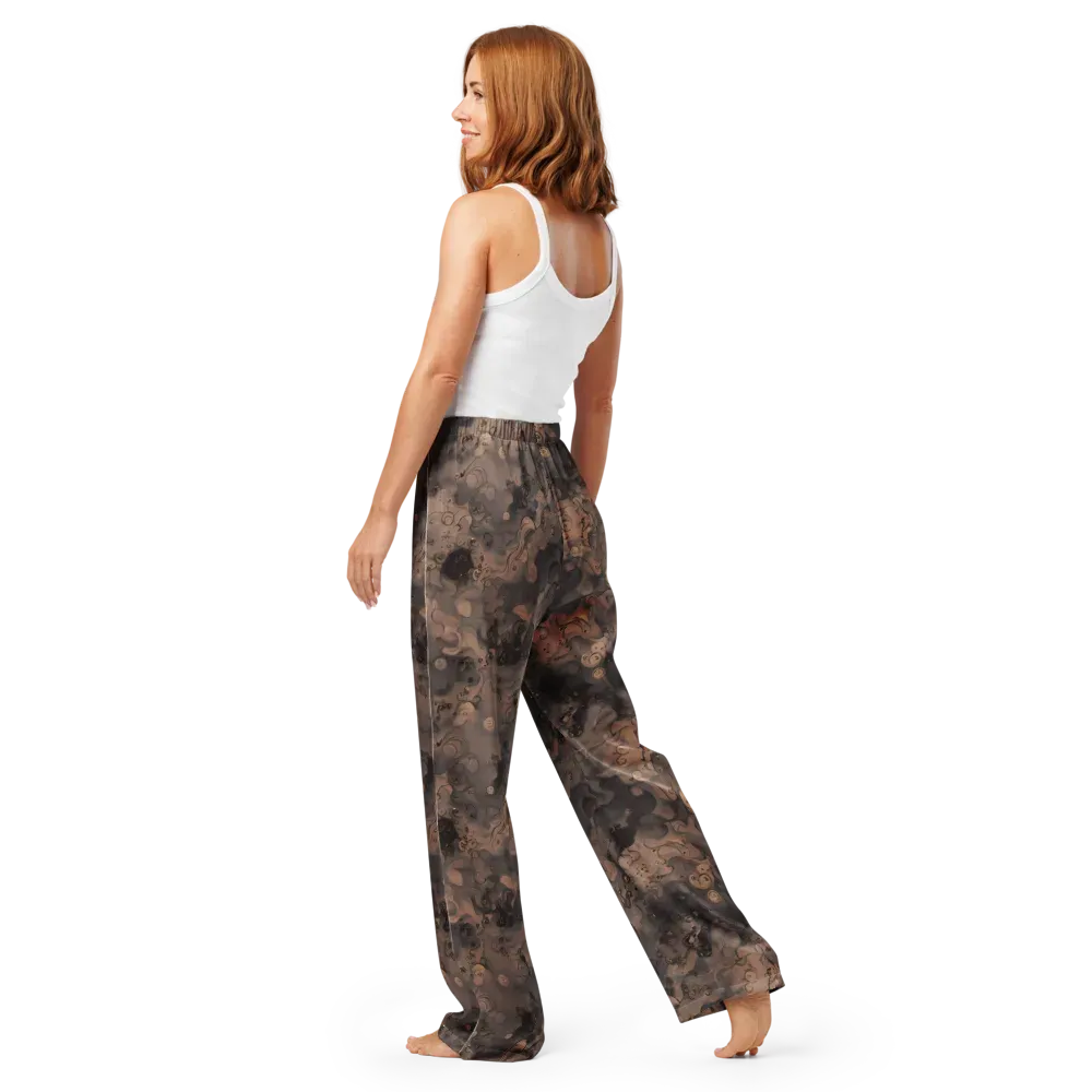 Sepia Whirlpool on Women's Pajama Pants — Back