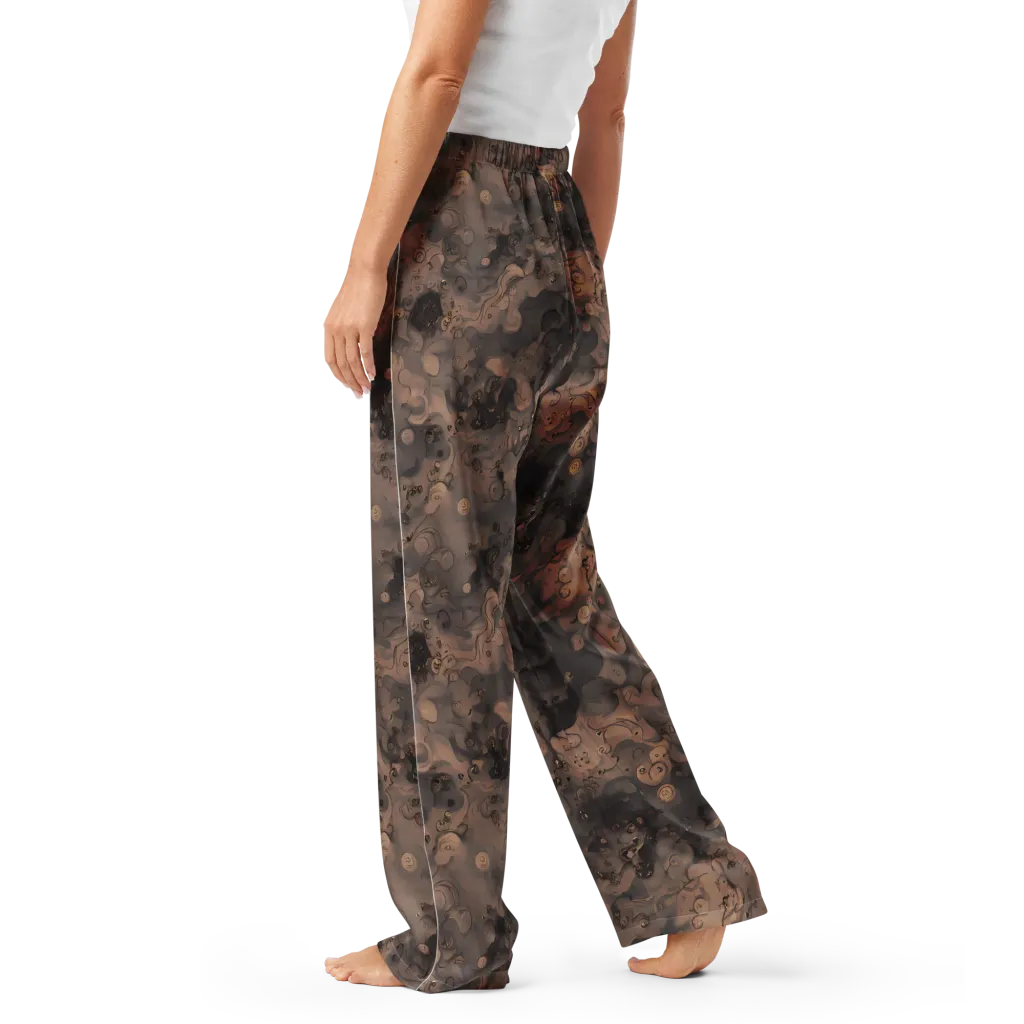Sepia Whirlpool on Women's Pajama Pants — Left