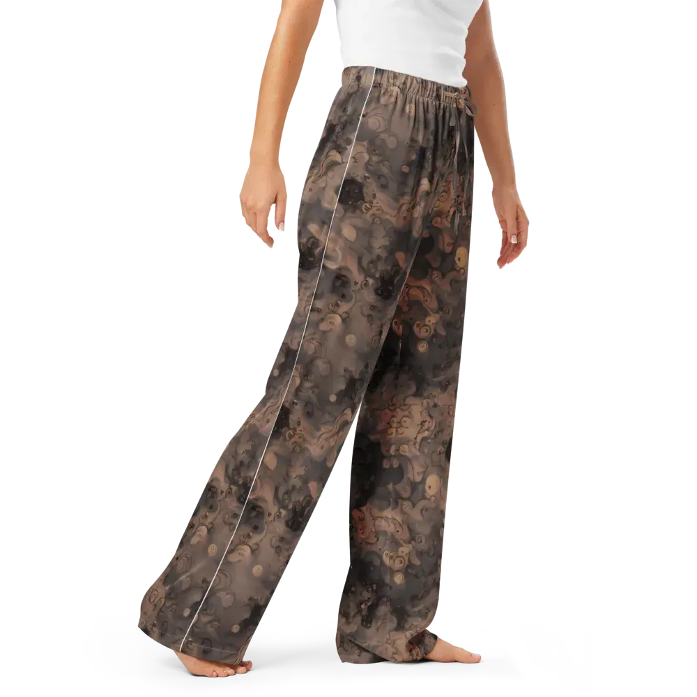 Sepia Whirlpool on Women's Pajama Pants — Right Front