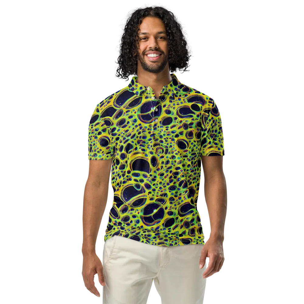 Acidic Nebula on Men's Slim Fit Polo Shirt — Front