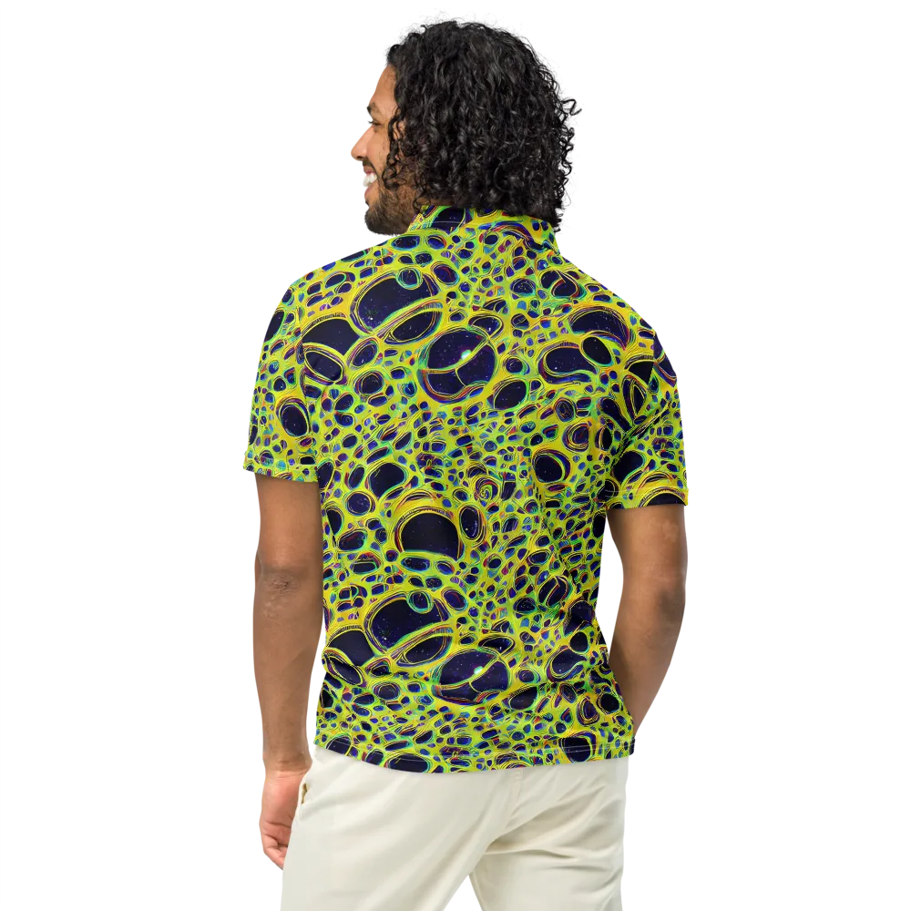 Acidic Nebula on Men's Slim Fit Polo Shirt — Back