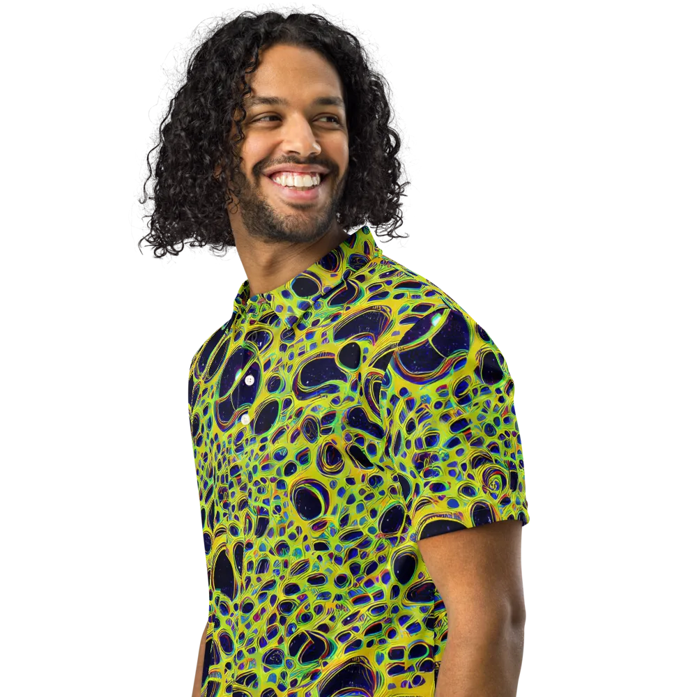 Acidic Nebula on Men's Slim Fit Polo Shirt — Left Front