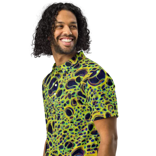 Acidic Nebula on a Men's Slim Fit Polo Shirt